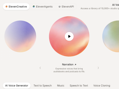 ElevenLabs: Audio & Voice Tools for Your Creative Workflow