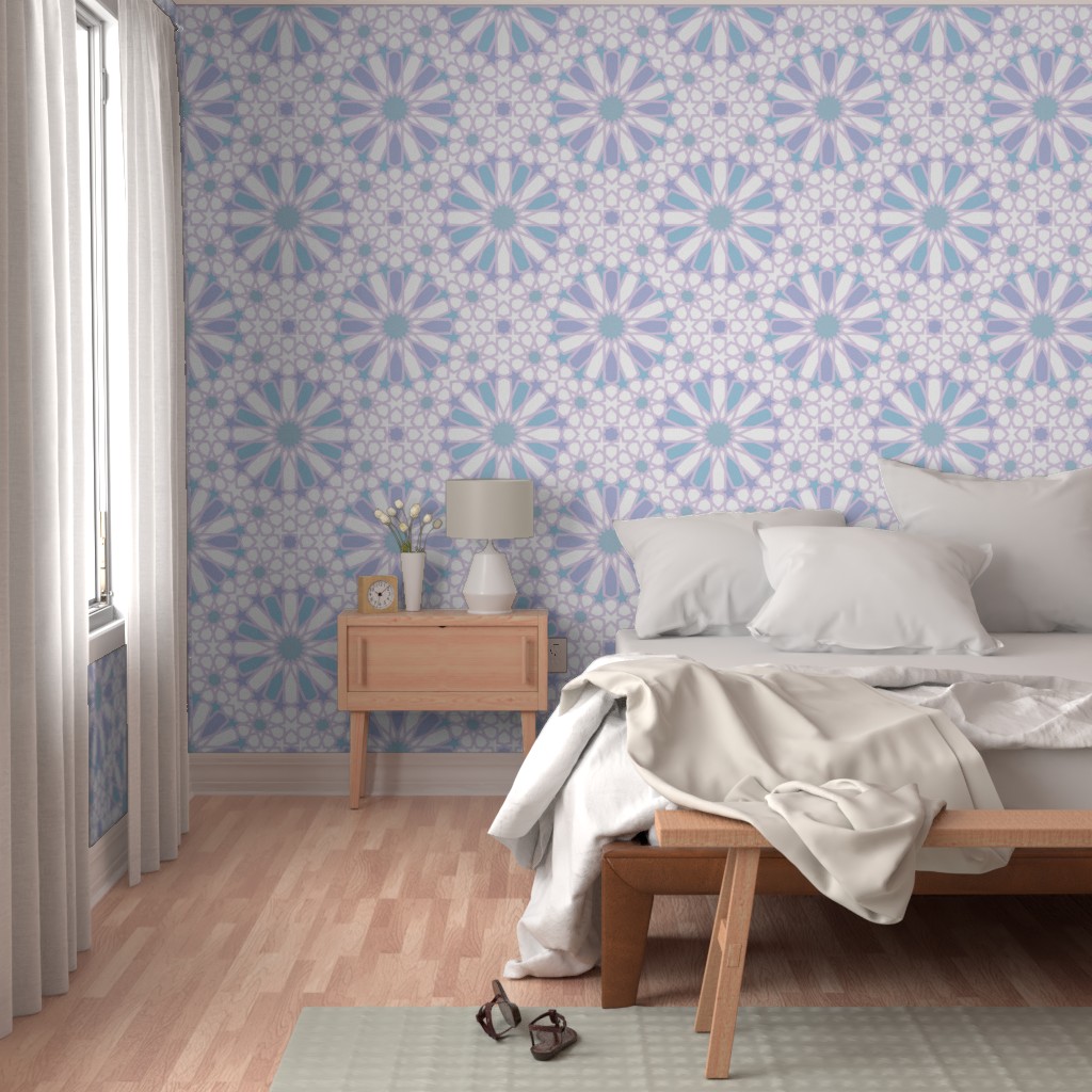 Wallpaper — Bluey Greens colourway