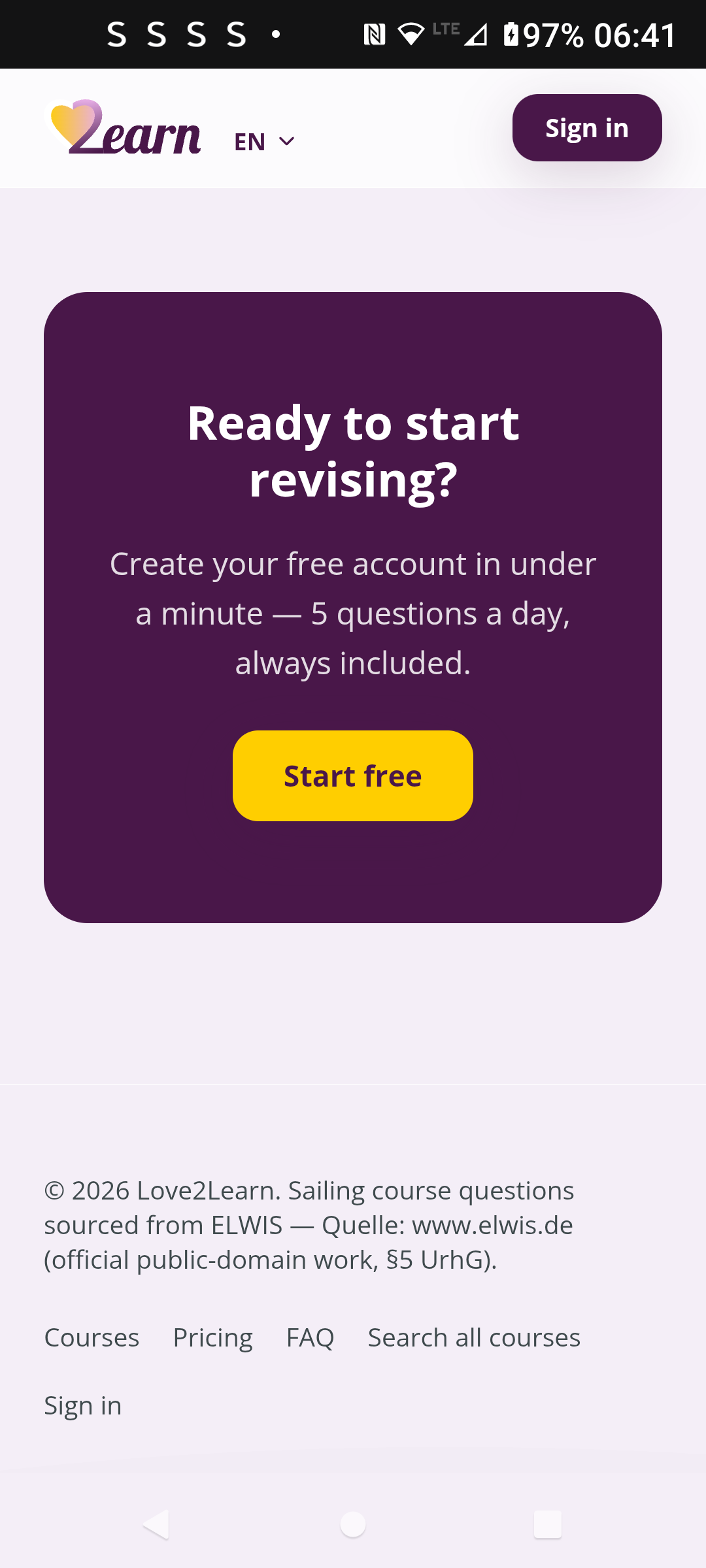 Final call to action and footer showing the required ELWIS source attribution